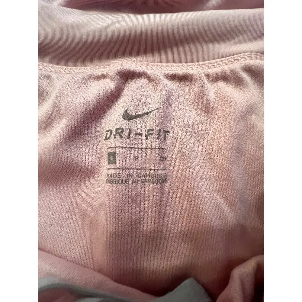 Nike Dri-Fit Lined Running Shorts in Peach / Blush Pink (Women's Small)